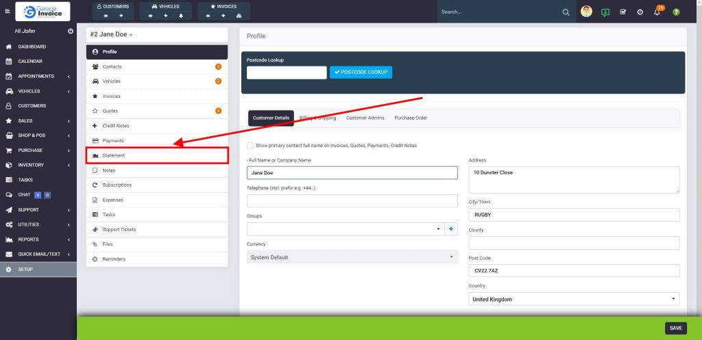 View Customer Statement 3 19 Jane Doe 2 1024X497 4