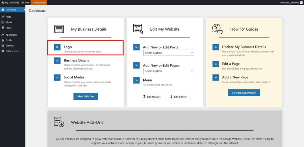 Dashboard ‹ My Car Garage — Wordpress 1 1024X495 2