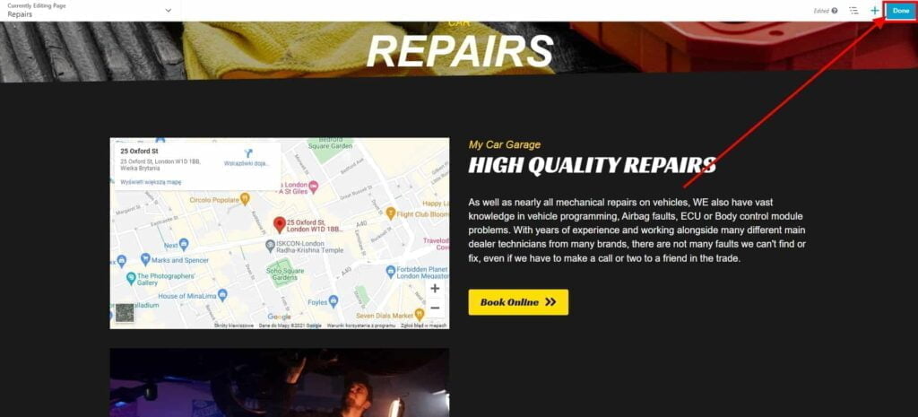 How do I add Google Map to my website? 5 Repairs My Car Garage 55 1024X465 1