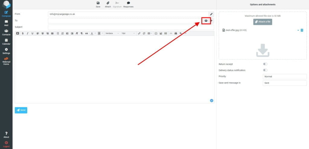 Send Email to Selected Contacts 3 Roundcube Webmail Compose 3 1024X495 1