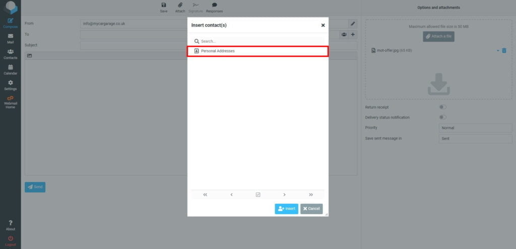 Send Email to Selected Contacts 4 Roundcube Webmail Compose 4 1024X495 1