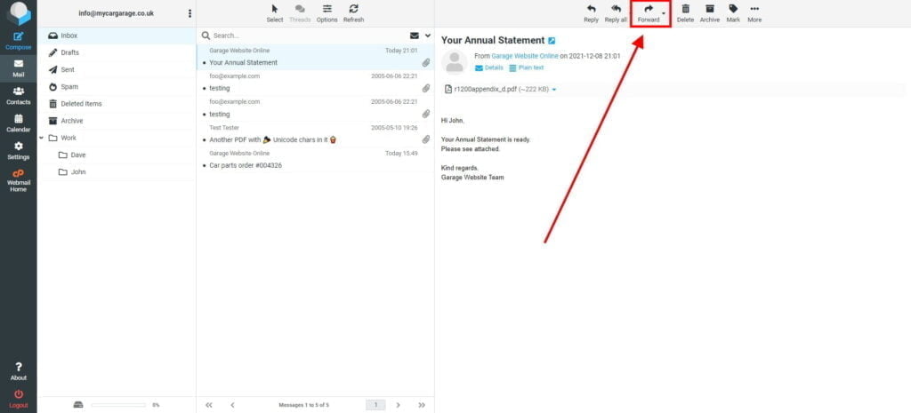 How to Forward an Email 4 Roundcube Webmail Inbox 12 1024X465 1