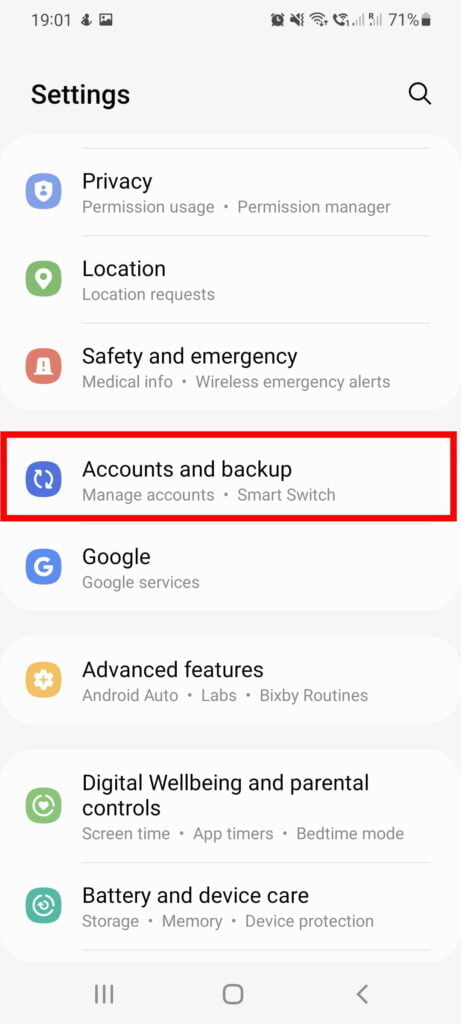 How to set up email on Android 2 Screenshot 20211208 190104 Settings 461X1024 1