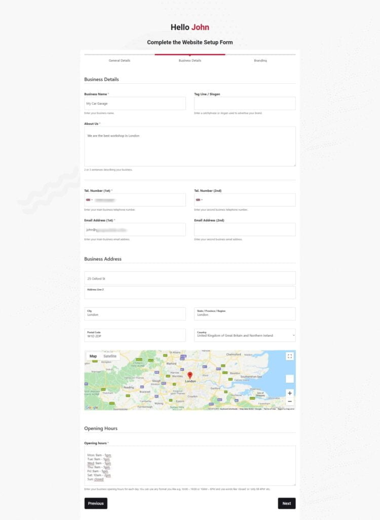 Signing Up for a Garage Website Online Account Website Setup – Garage Website Online 1 750X1024 1