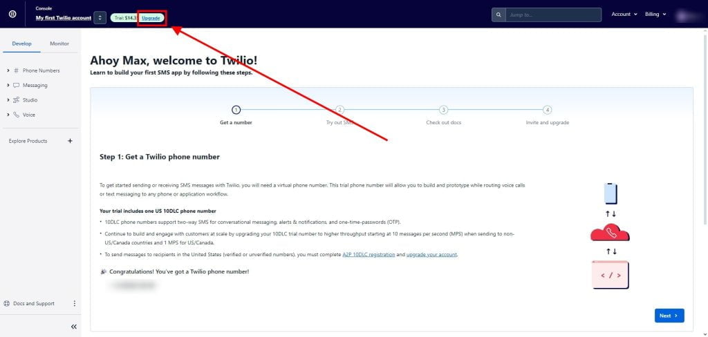 Garage Invoice Twilio Setup14 1024X488 1