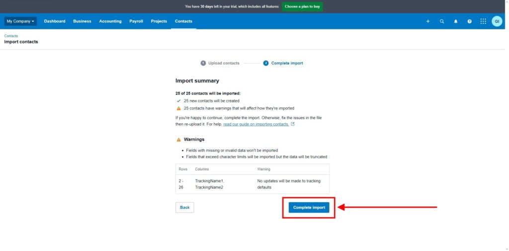 Garage Invoice Reports Export Customers Xero7
