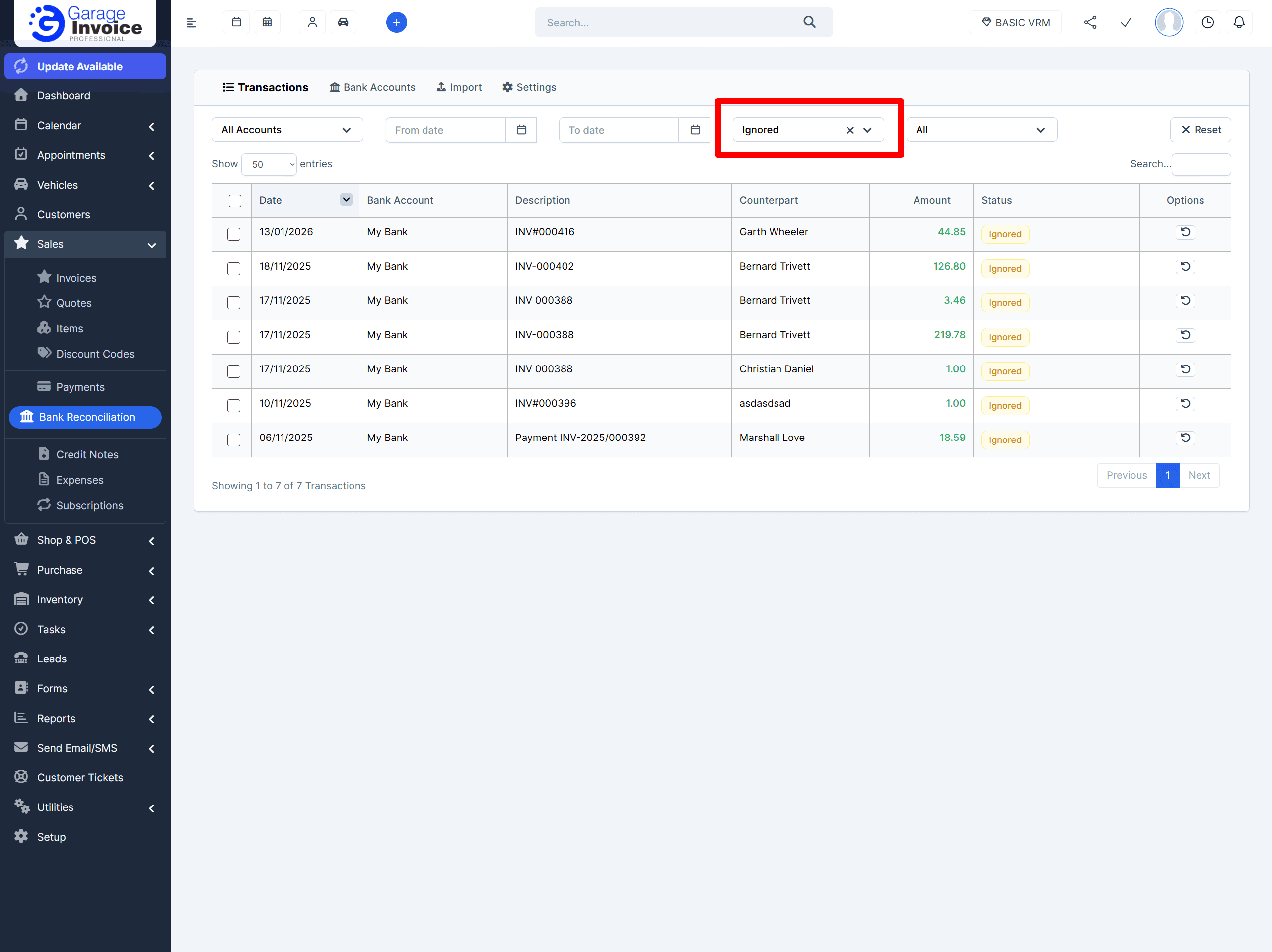 Ignore/Delete transactions 3 Offline Banking 01 28 2026 07 50 Pm