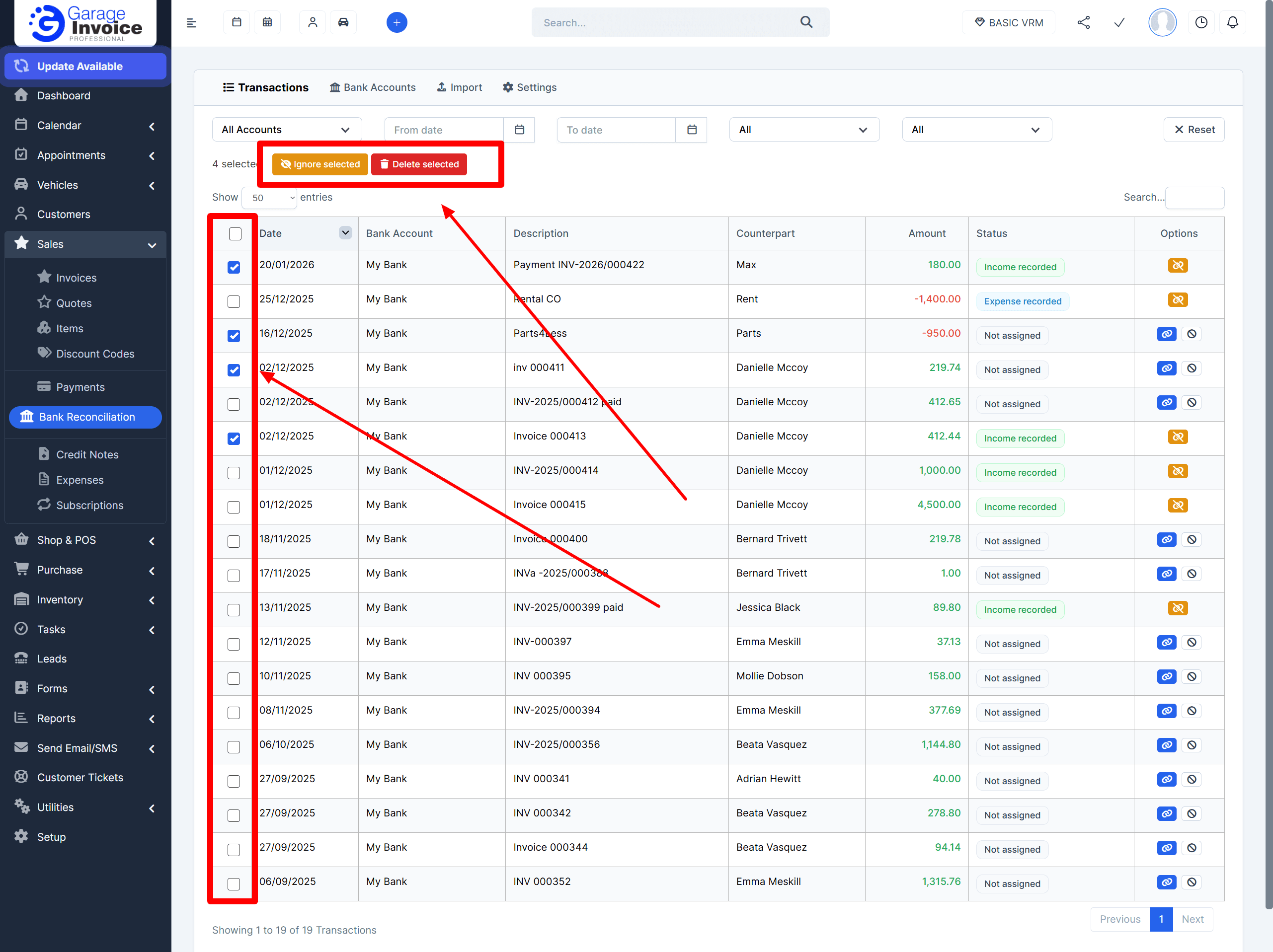 Ignore/Delete transactions 4 Offline Banking 01 28 2026 07 53 Pm